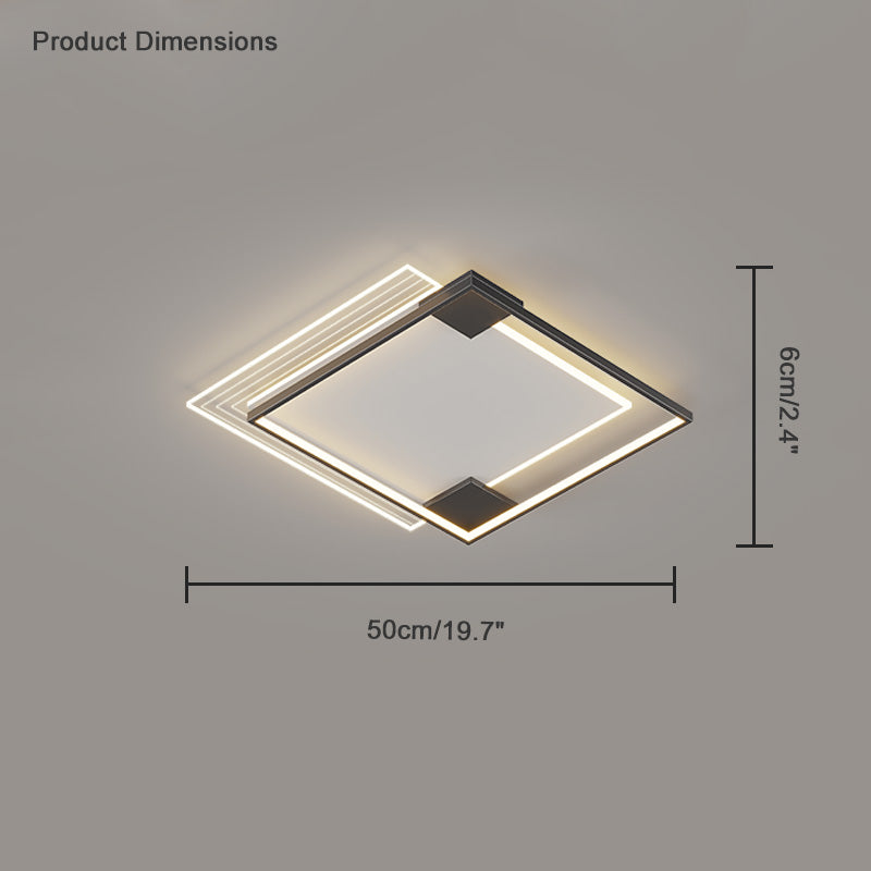 WOMO Low Profile Geometric Ceiling Light-WM1052