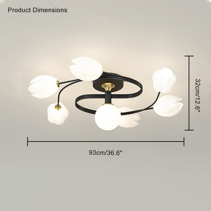 WOMO Fancy Magnolia Flower Ceiling Light-WM1045