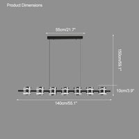 WOMO Glass Brass Linear Chandelier-WM2219A