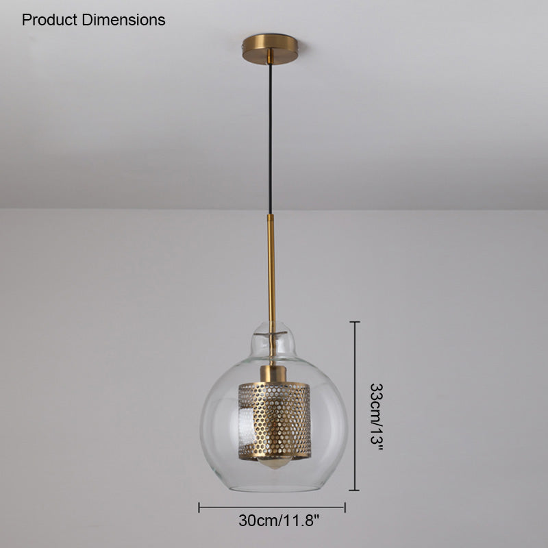 WOMO Elegant Round/Cylinder Glass Pendant Light-WM2095