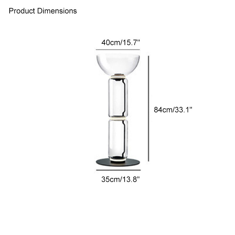 WOMO Glass Column Torchiere Floor Lamp-WM7018