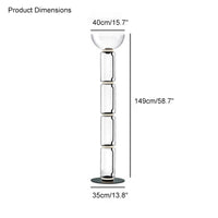 WOMO Glass Column Torchiere Floor Lamp-WM7018