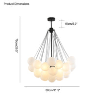 WOMO Cluster Frosted Glass Bubbles Chandelier-WM2068