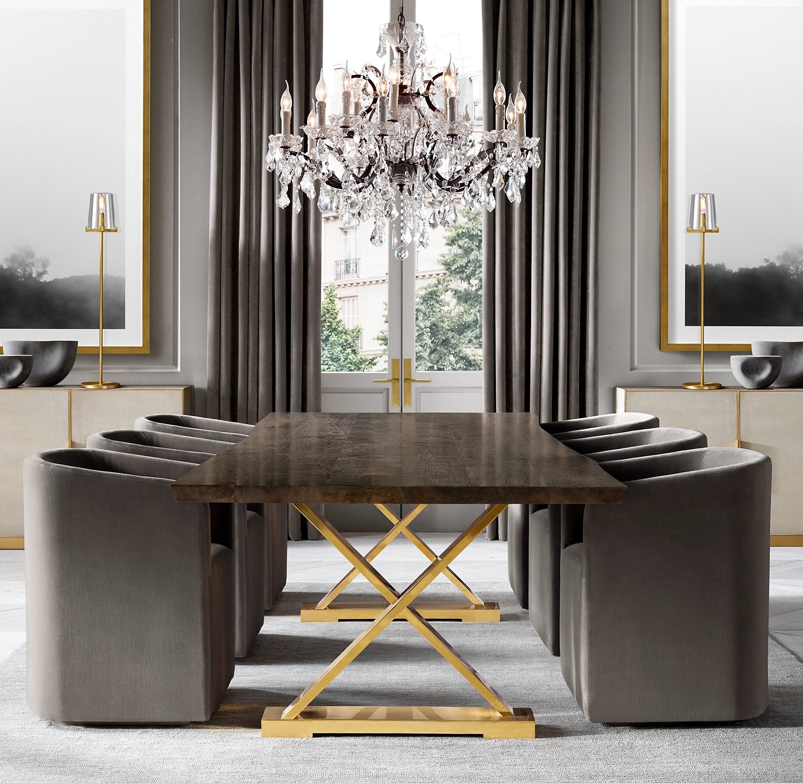 WOMO Candelabra Crystal Chandelier - Rococo