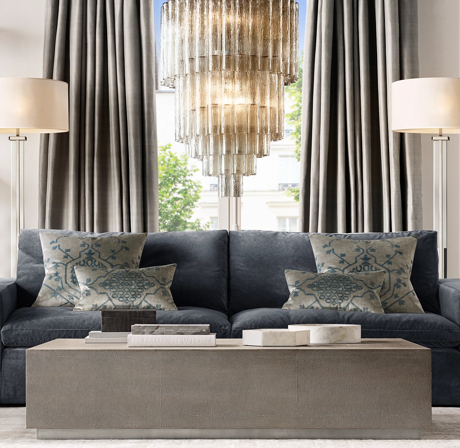 WOMO Tronchi Murano Glass Tiered Chandelier - Serenella