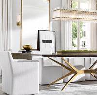 WOMO Ribbed Glass Rectangular Chandelier - San Marco