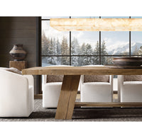 WOMO Lueur Rectangular Alabaster Chandelier - Rivage