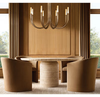 WOMO Candlestick Swoop Arm Chandelier - Rousseau