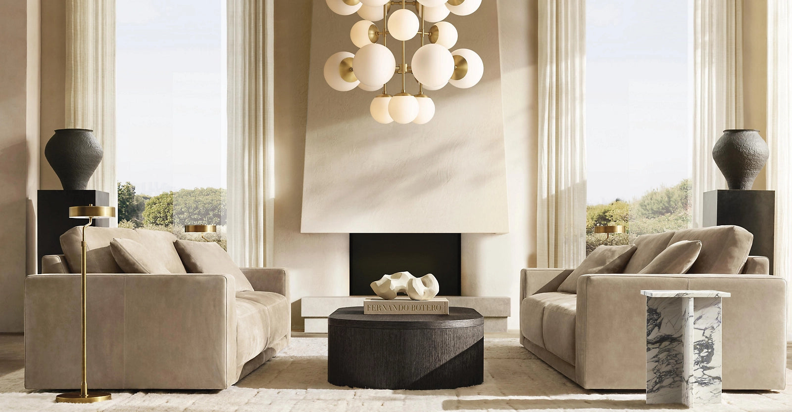 WOMO Alabaster Bubble Chandelier - Cirque
