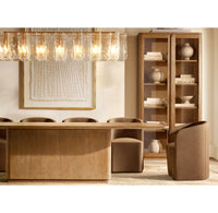 WOMO Clear Hammered Glass Rectangular Chandelier - Lattice