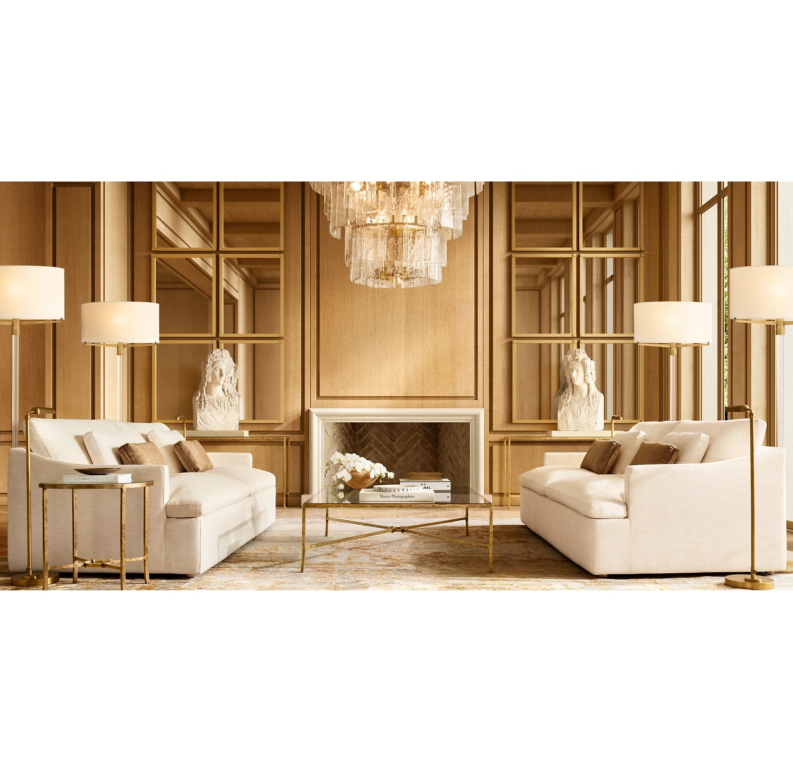 WOMO Clear Hammered Glass Tiered Chandelier - Lattice