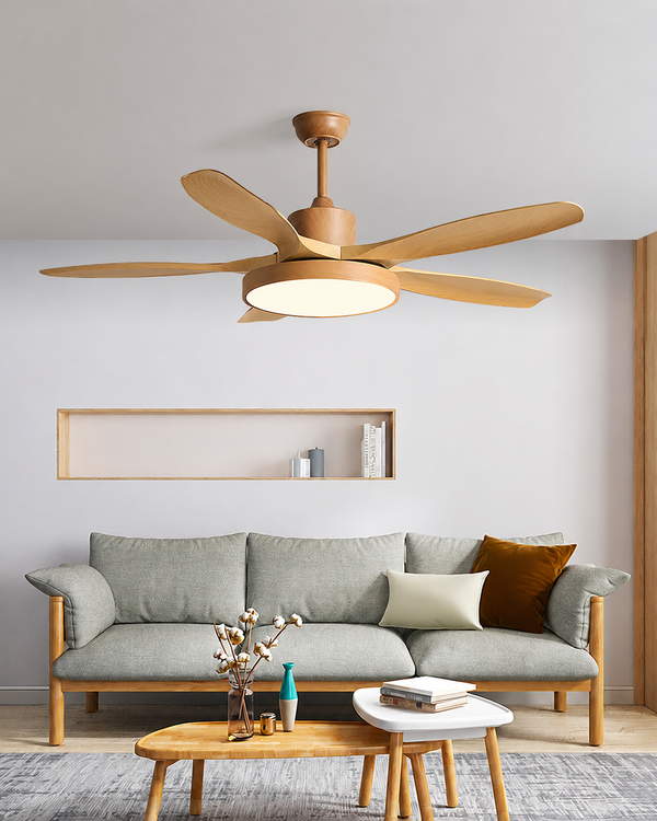 WOMO Scandi Reversible Ceiling Fan with Light-WM5002