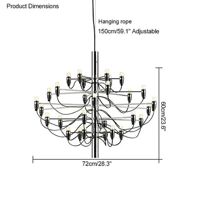 WOMO Tiered Modern Candle Chandelier-WM2203