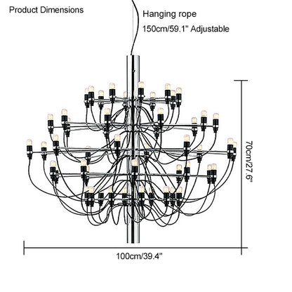 WOMO Tiered Modern Candle Chandelier-WM2203