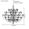 WOMO Tiered Modern Candle Chandelier-WM2203 thumbnail