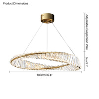 WOMO Möbius Crystal Prism Circular Chandelier-WM2191