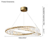 WOMO Möbius Crystal Prism Circular Chandelier-WM2191 thumbnail