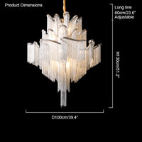 WOMO Fringe Tiered Chandelier-WM2079