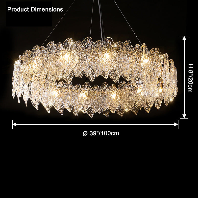 WOMO Leaf Glass Chandelier-WM2374