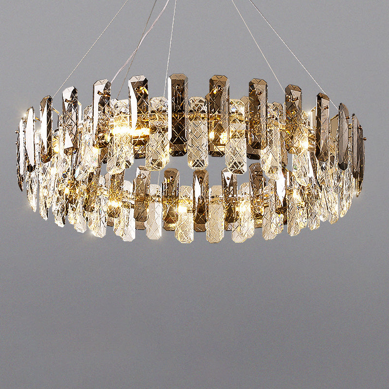 WOMO Smoked Crystal Round Chandelier-WM2363