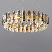 WOMO Smoked Crystal Round Chandelier-WM2363