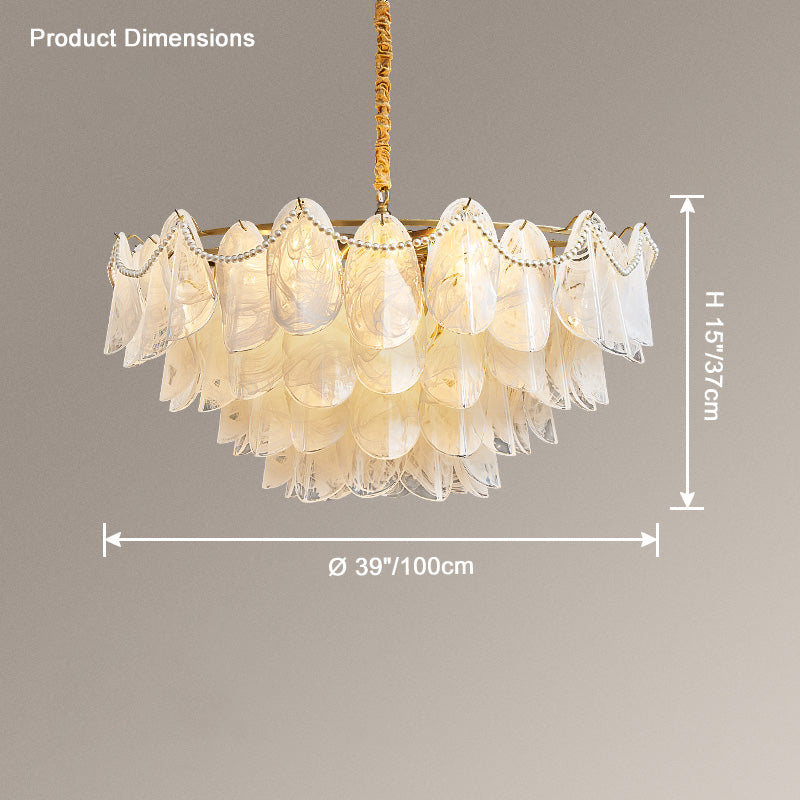 WOMO Tiered Glass Chandelier-WM2376