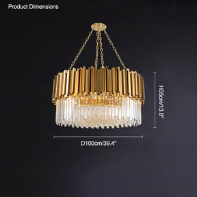 WOMO  Prism Crystal Tiered Chandelier-WM2185