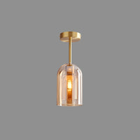 WOMO Smoked/Amber Blown Glass Pendant Light-WM2108