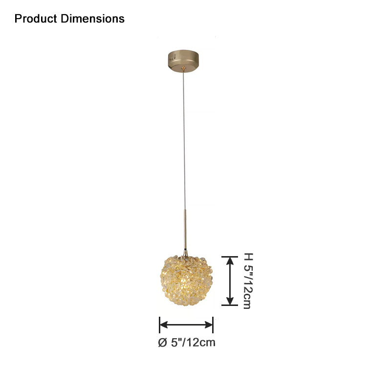 WOMO Small Crystal Sphere Pendant Light-WM2367