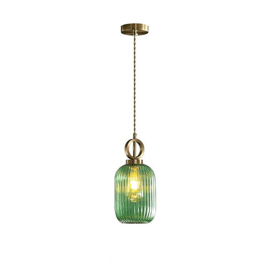 WOMO Reeded Glass Pendant Light-WM2264