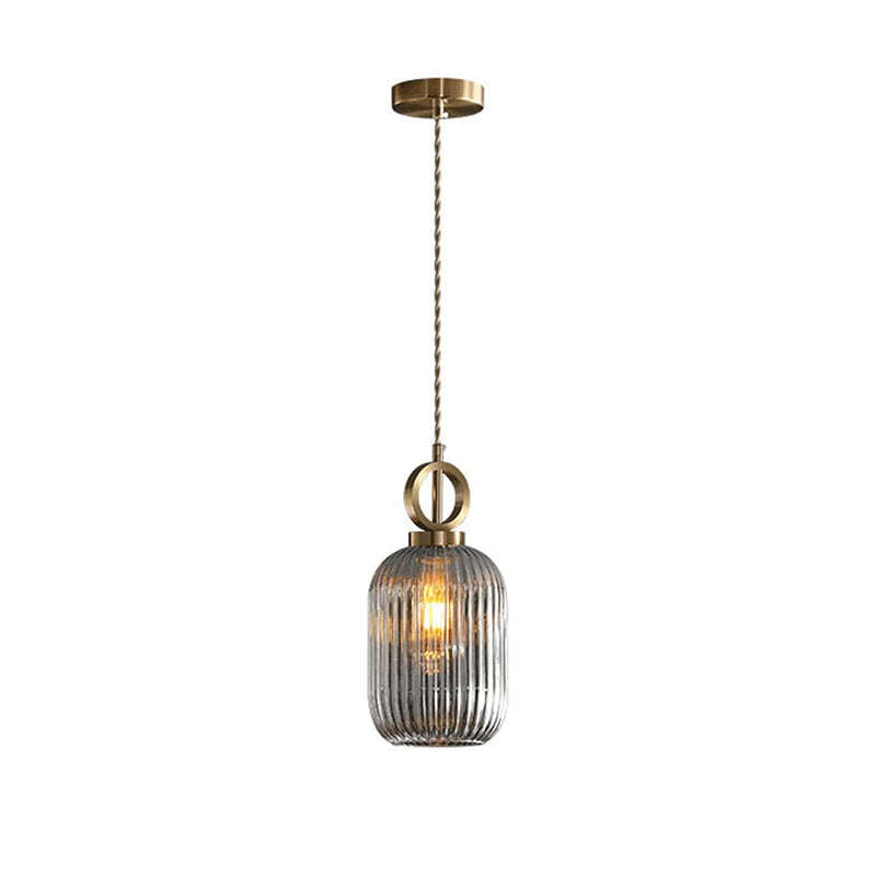 WOMO Reeded Glass Pendant Light-WM2264