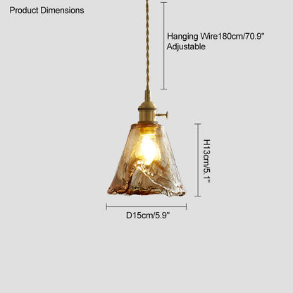 WOMO Amber Glass Small Pendant Light-WM2210