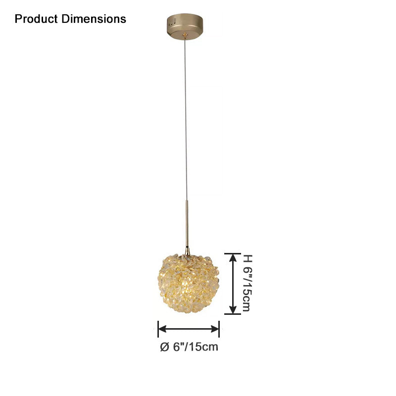 WOMO Small Crystal Sphere Pendant Light-WM2367