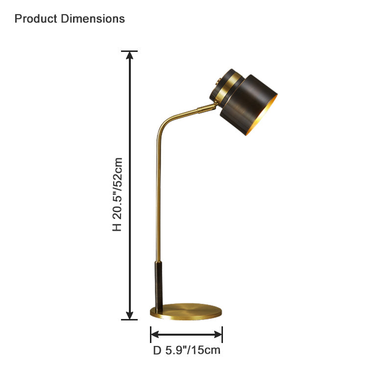 WOMO Elegant Arc Brass Reading Desk Lamp-WM8035