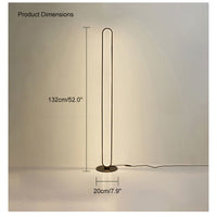 WOMO  Oval Skinny Corner Floor Lamp-WM7009