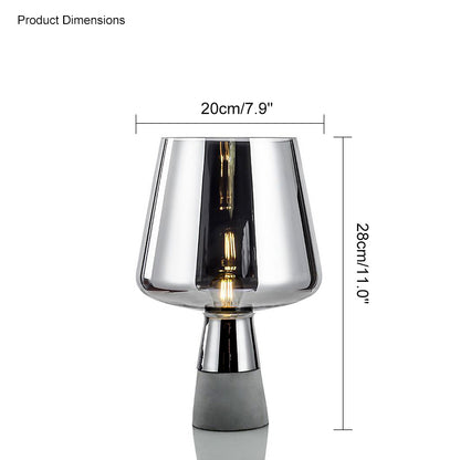 WOMO Smoked Glass Table Lamp-WM8018