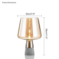 WOMO Smoked Glass Table Lamp-WM8018