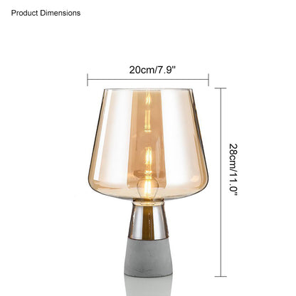 WOMO Smoked Glass Table Lamp-WM8018