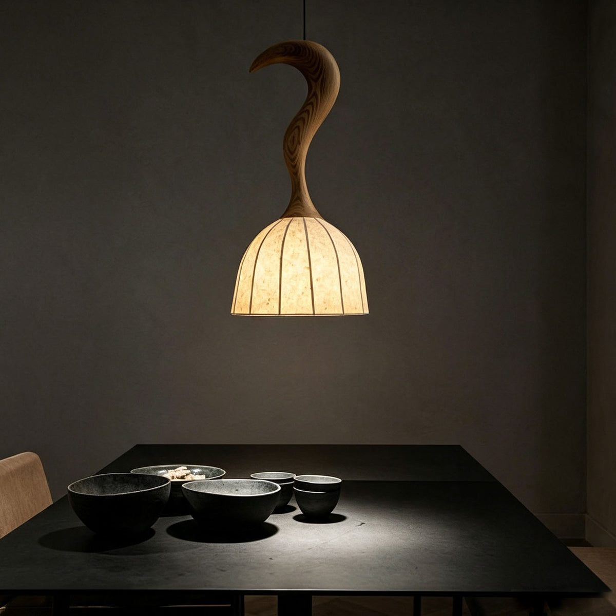 WOMO Bell Paper Shade Pendant Light-WM3244