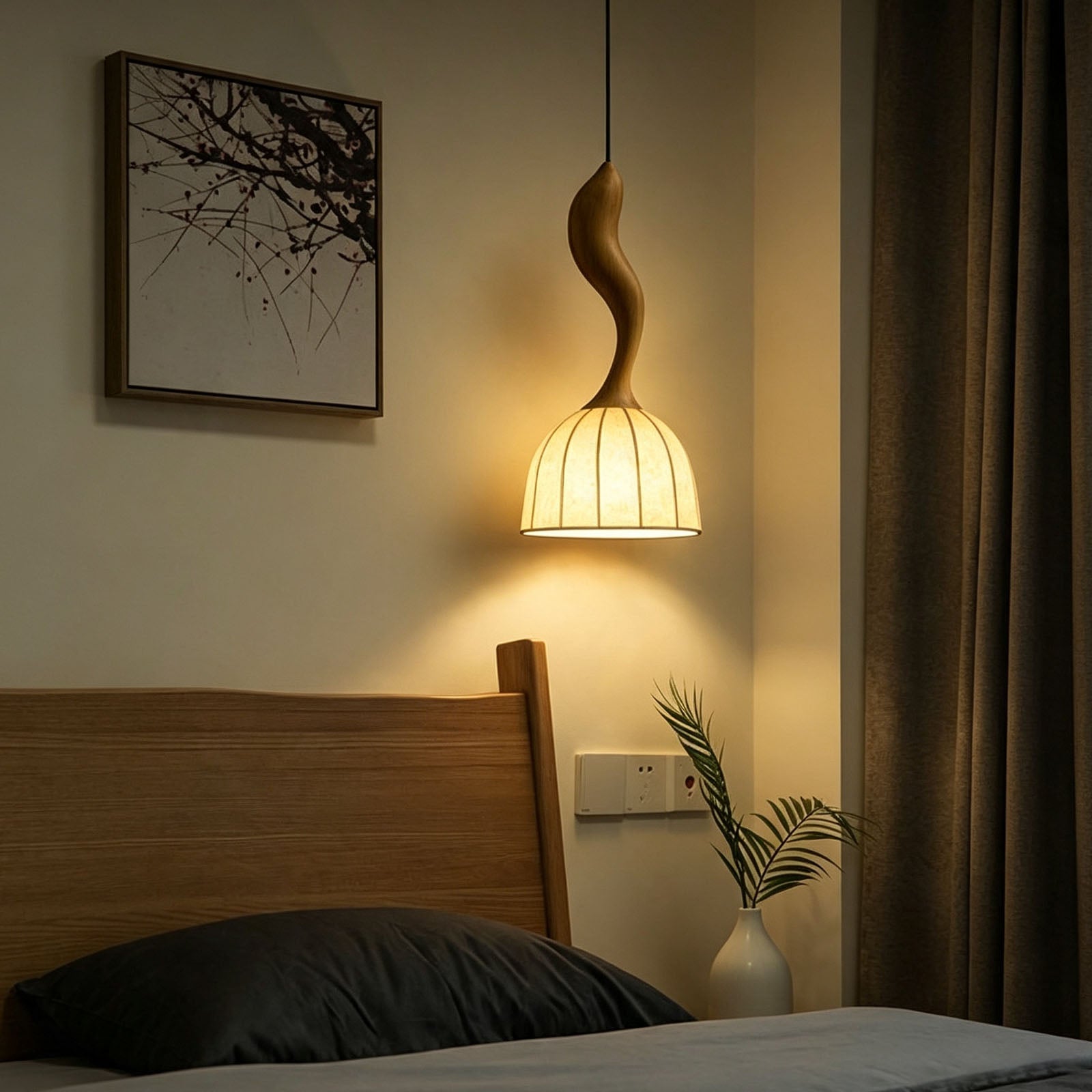 WOMO Bell Paper Shade Pendant Light-WM3244