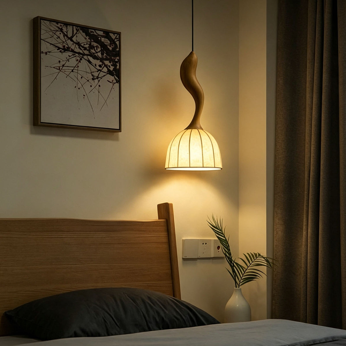 WOMO Bell Paper Shade Pendant Light-WM3244