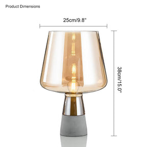 WOMO Smoked Glass Table Lamp-WM8018