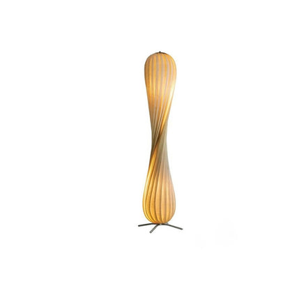 WOMO Twisted Tower Wood Floor Lamp-WM7044