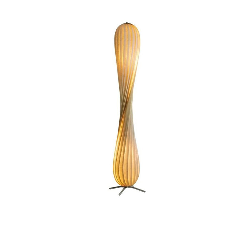 WOMO Twisted Tower Wood Floor Lamp-WM7044