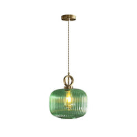 WOMO Reeded Glass Pendant Light-WM2264