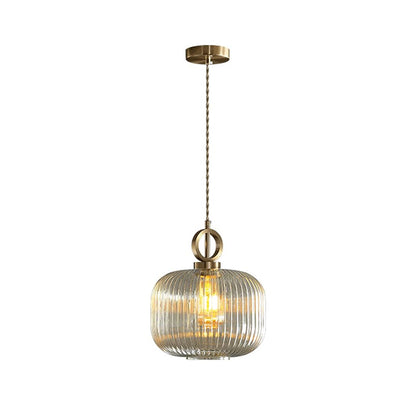 WOMO Reeded Glass Pendant Light-WM2264