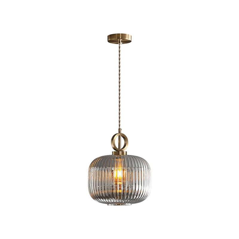 WOMO Reeded Glass Pendant Light-WM2264