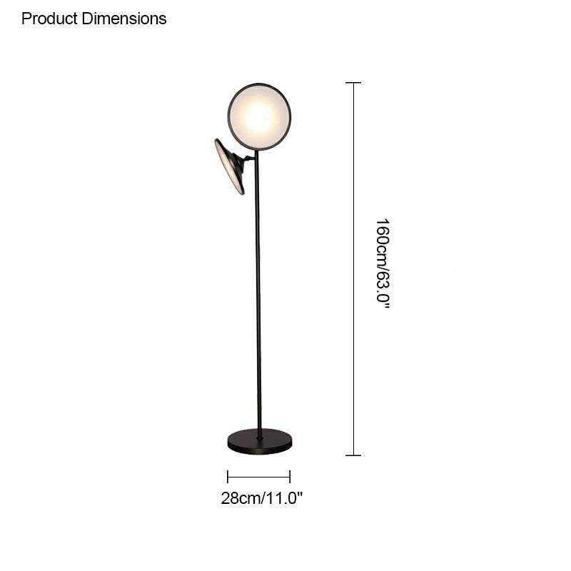 WOMO 2-bulb Moons Reading Floor Lamp-WM7076