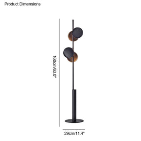 WOMO Black Pole Floor Lamp-WM7037