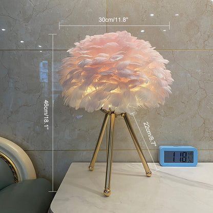 WOMO Feather Tripod Table Lamp-WM8014